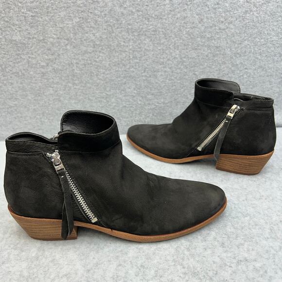 Sam Edelman Ankle Boots Dual Zipper Suede Black Women’s Size 9 - Picture 15 of 16